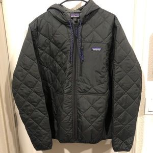 Patagonia Diamond Quilted Bomber Hoody, Black, L
